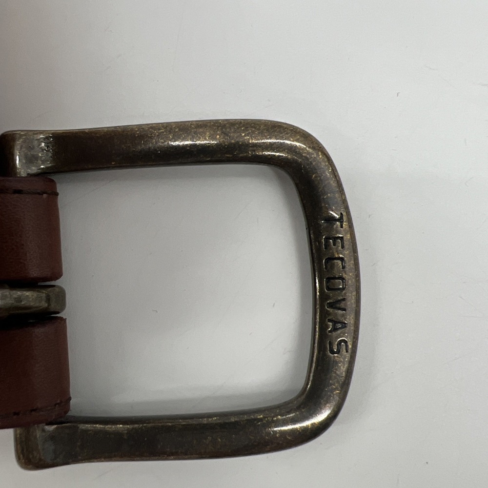 Tecovas Calfskin Leather Belt Men Sz 34 Bourbon Brown Belt Business Casual Work - Picture 6 of 9